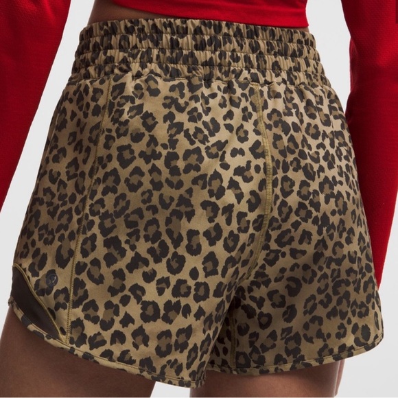 lululemon athletica Pants - Lululemon True Leopard Print Hotty Hot Shorts 4"